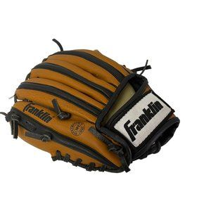 Franklin Leather Laced Youth Baseball Glove 9 1/2" Hand Crafted Orange Black 460